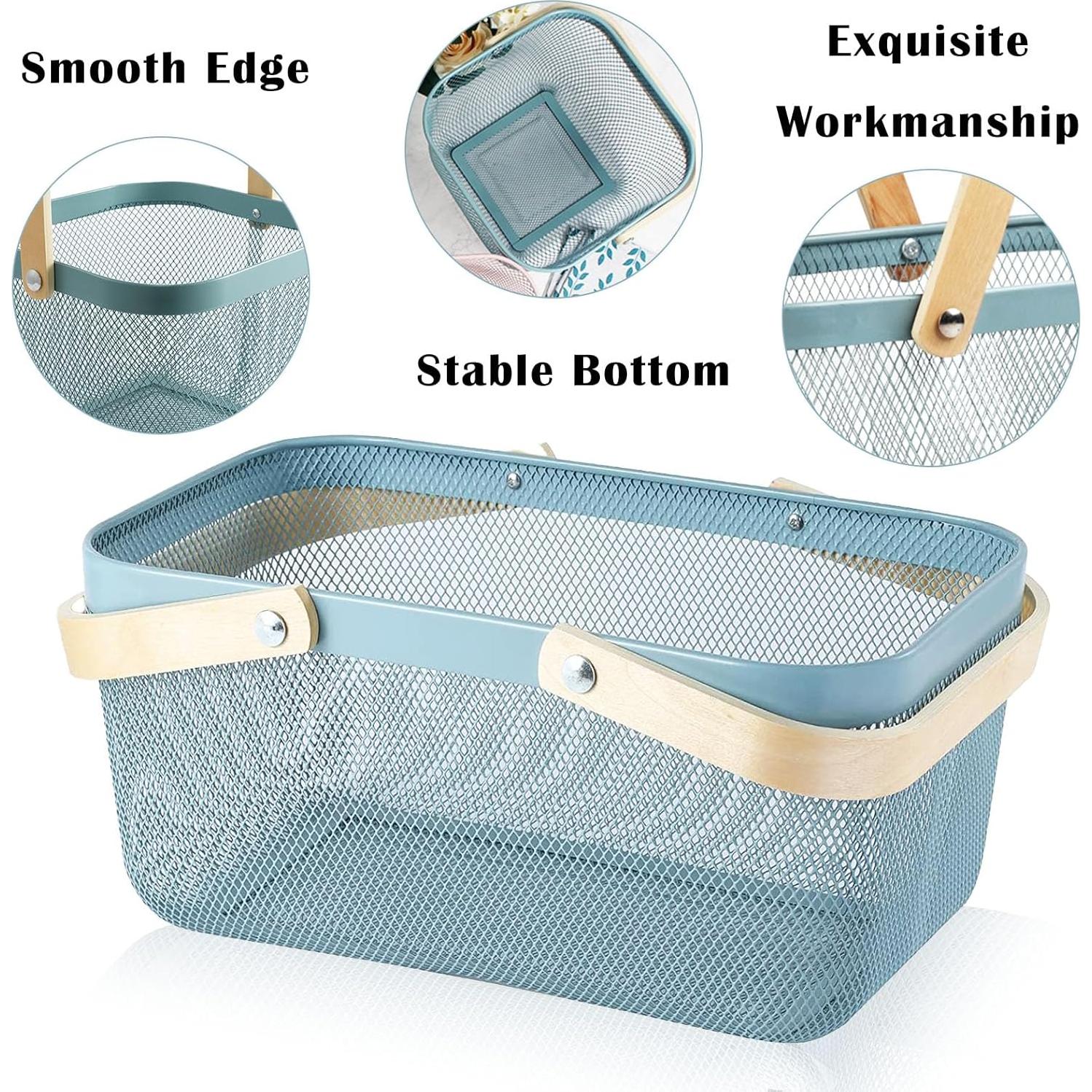 Cesta de Picnic Cheardia 2 Pack Malla Acero Azul 39.9x24.1cm