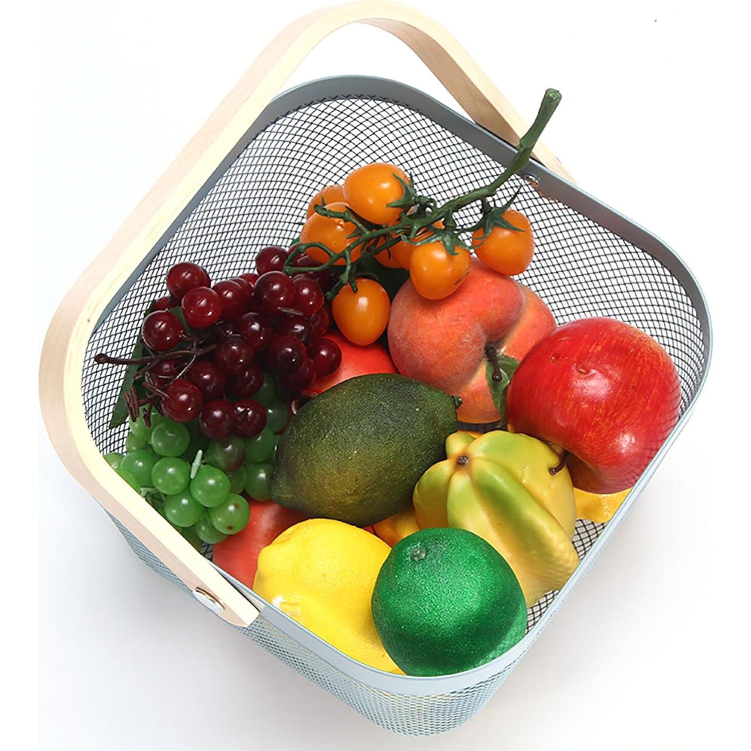 Cesta de Picnic Cheardia 2 Pack Malla Acero Azul 39.9x24.1cm