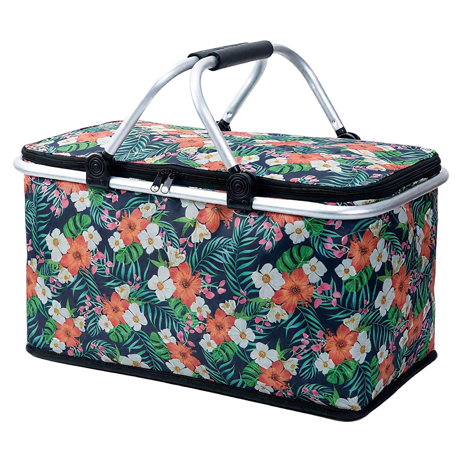 Cesta de Picnic Aislada Aikolesa 25L Verde Plegable