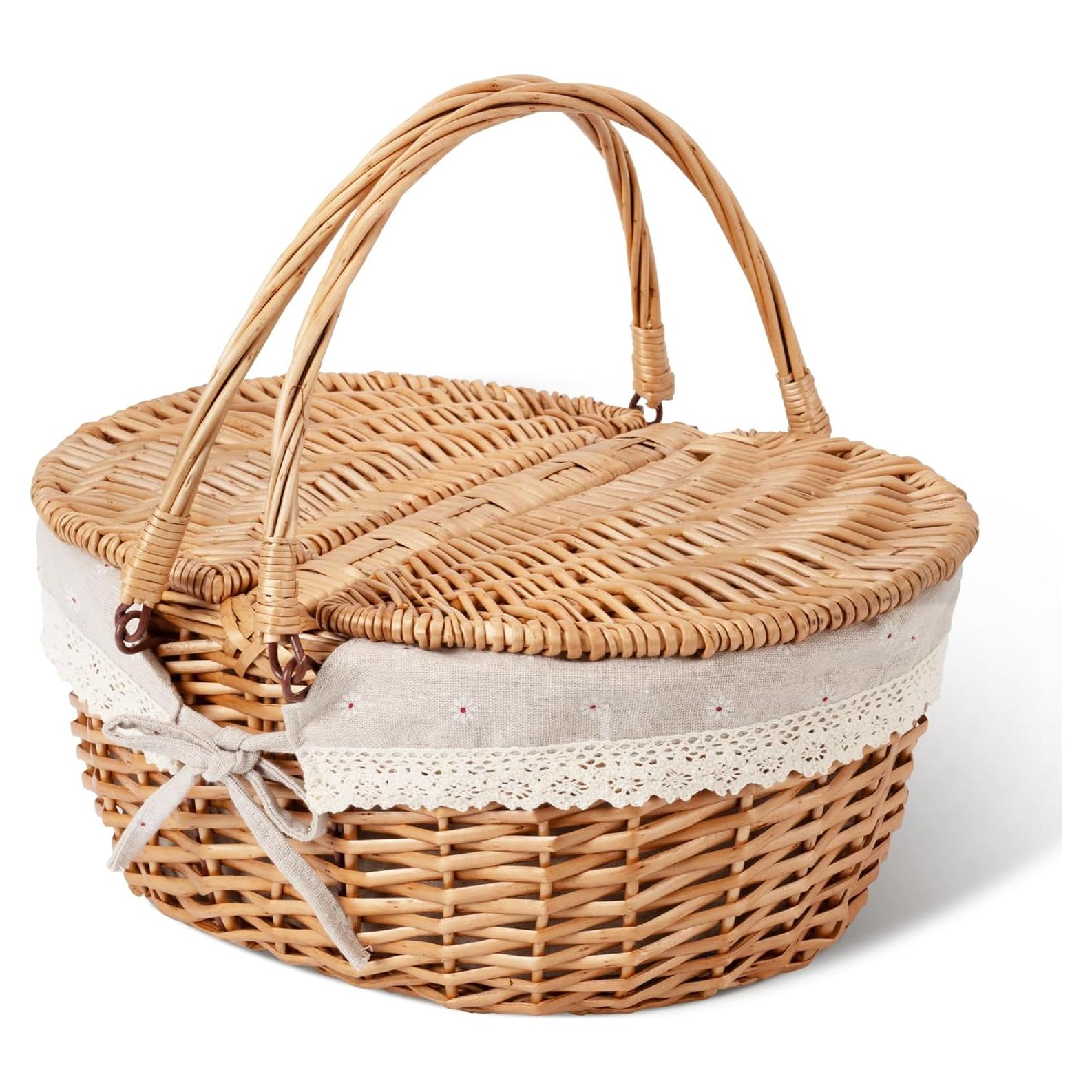 Cesta de Picnic de Mimbre GRANNY SAYS para 2 con Forro Lavable