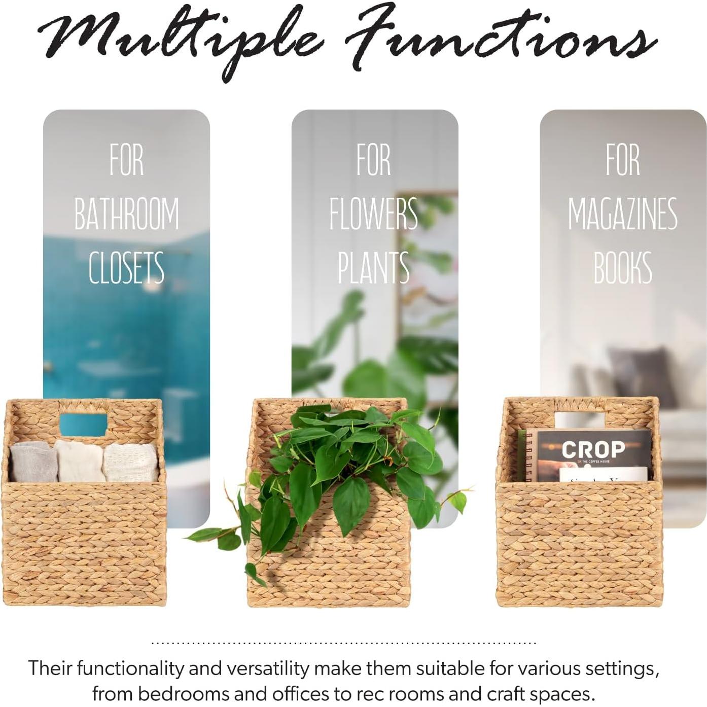 Cestas de Almacenamiento Colgantes SIEUSALEVN - 2 Piezas de Jacinto de Agua