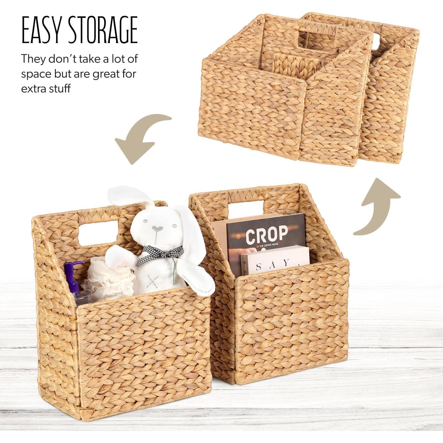 Cestas de Almacenamiento Colgantes SIEUSALEVN - 2 Piezas de Jacinto de Agua