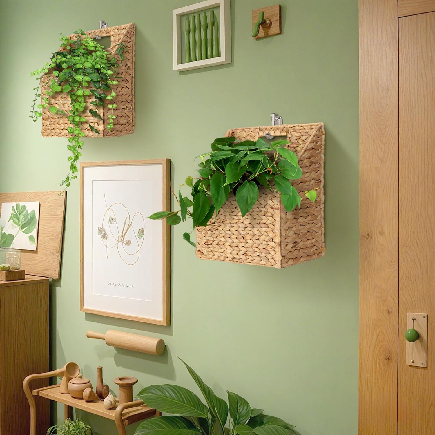 Cestas de Almacenamiento Colgantes SIEUSALEVN - 2 Piezas de Jacinto de Agua