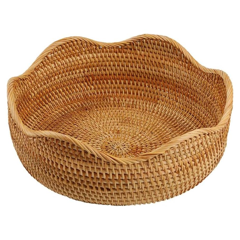 Cesta Redonda de Ratán Amololo 28 cm para Frutas y Snacks