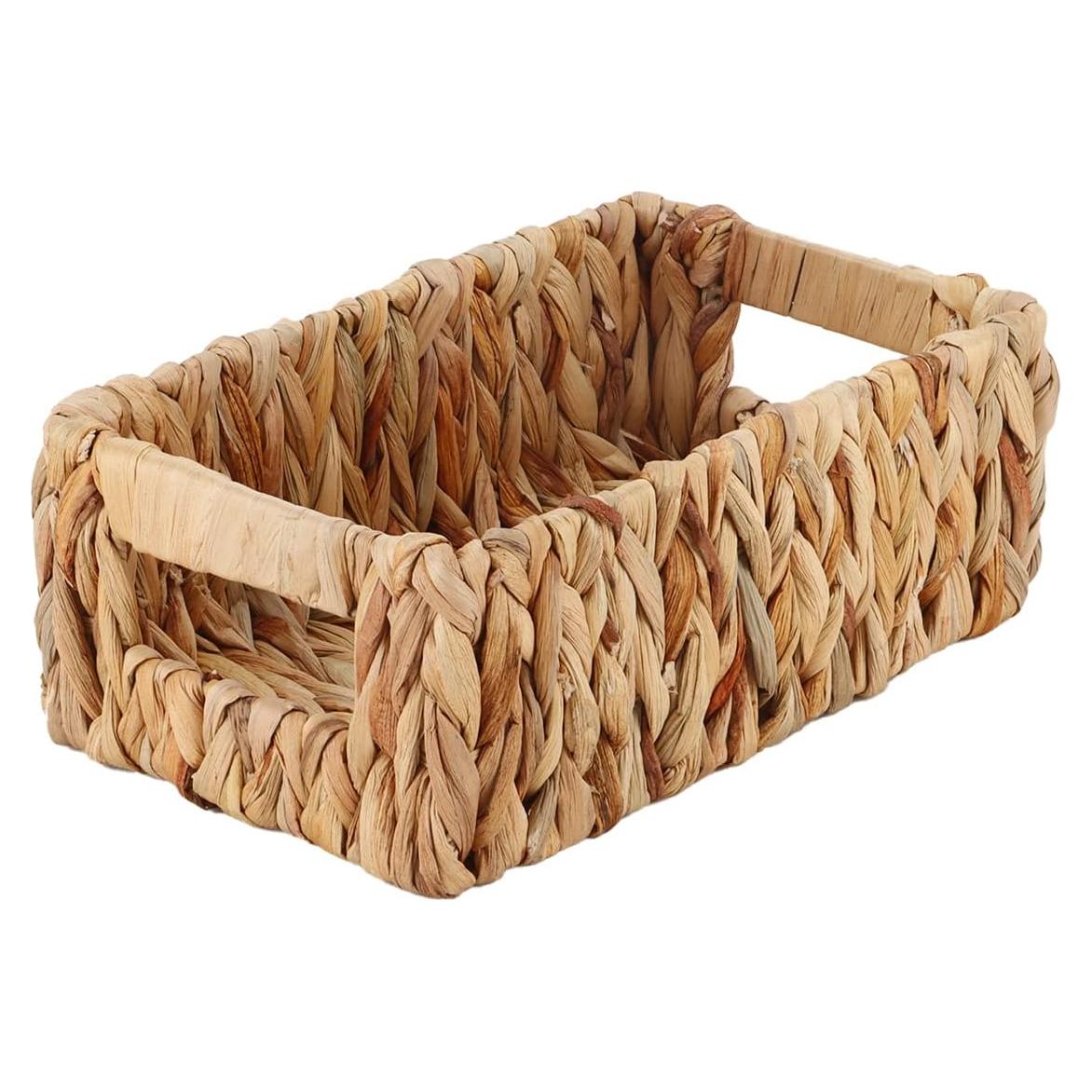 Cesta de Juncos de Agua YAHUAN Rectangular 25.6x16x9.6 cm