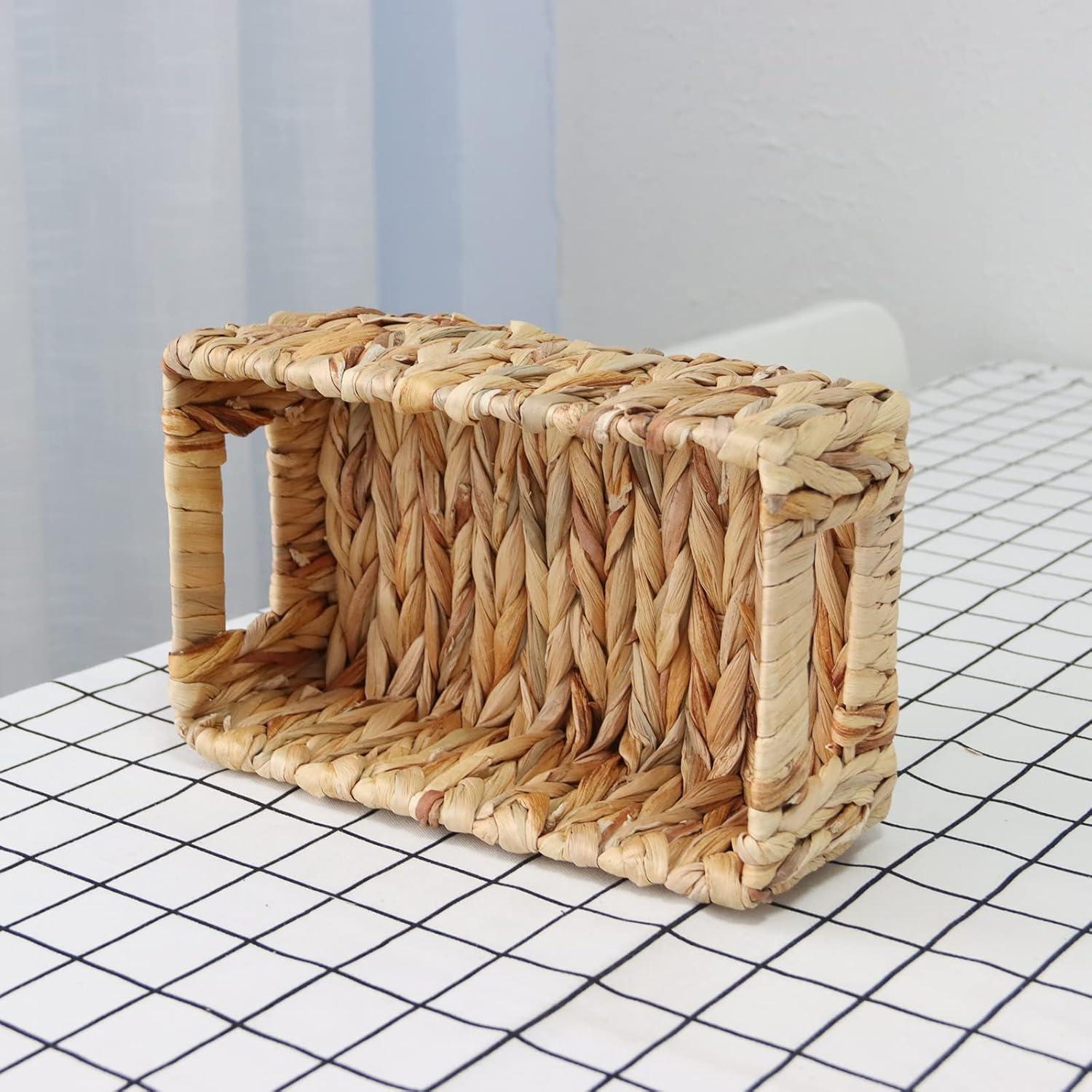 Cesta de Juncos de Agua YAHUAN Rectangular 25.6x16x9.6 cm