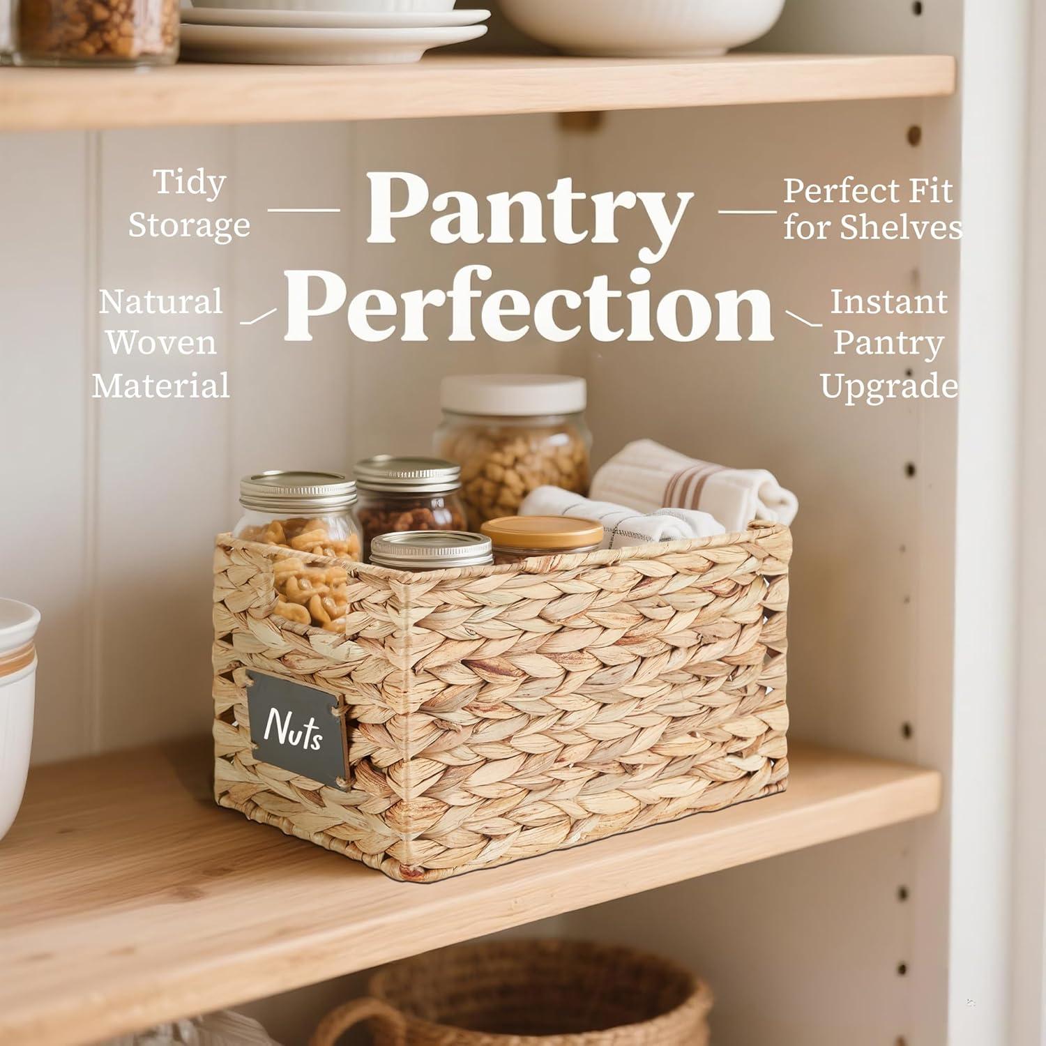 Cestas de Almacenamiento DECOMOMO - Juego de 2 de Jacinto de Agua