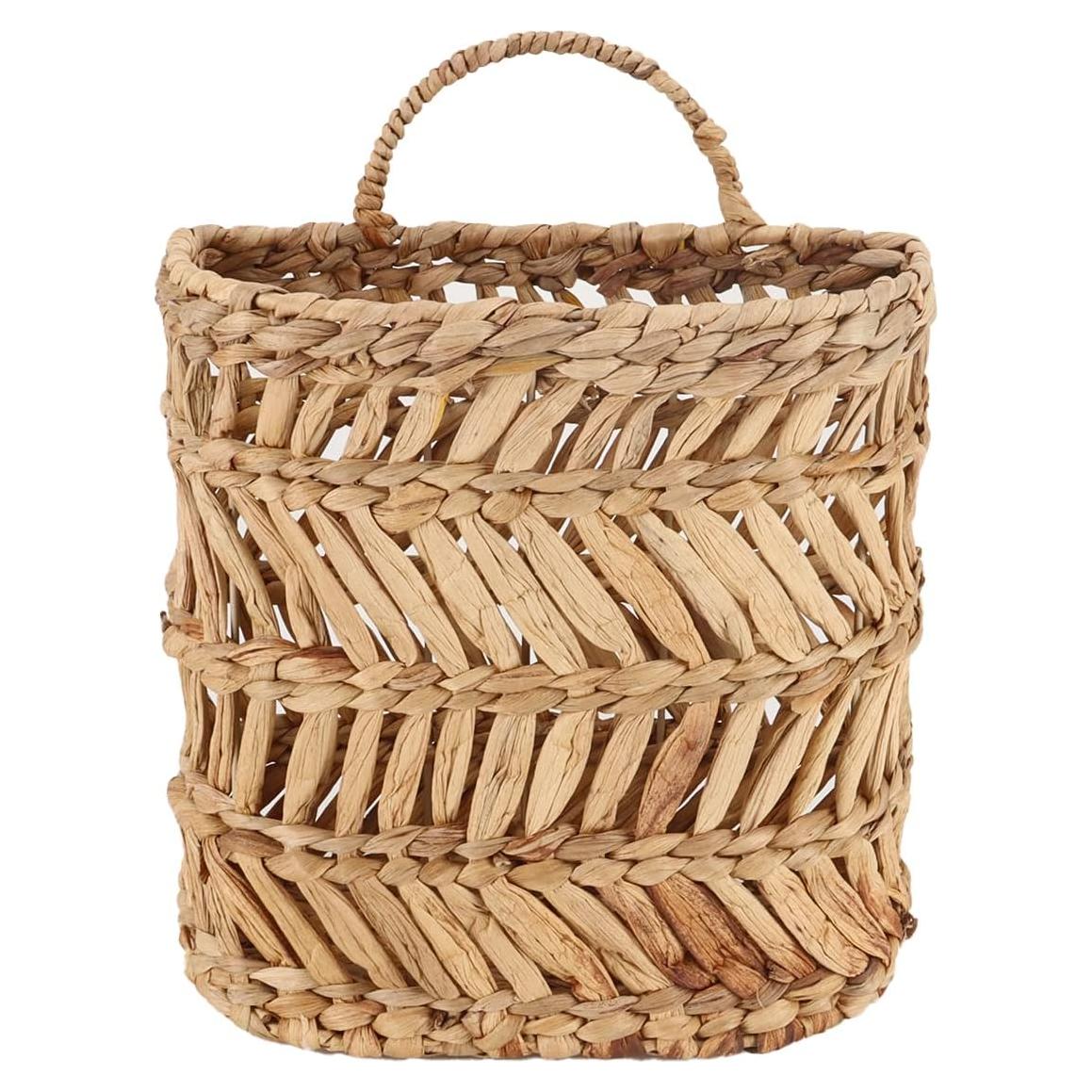 Cesta Colgante de Mimbre Natural CHANGMAN 30x30x12 cm