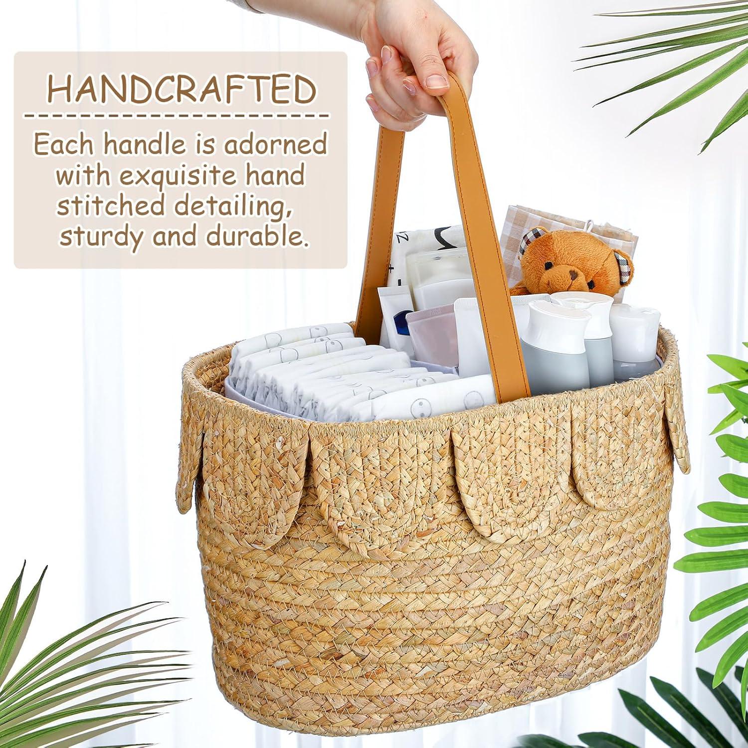 Organizador de Pañales Cinnvoice Ovalado Madera 17.8x34.3 cm