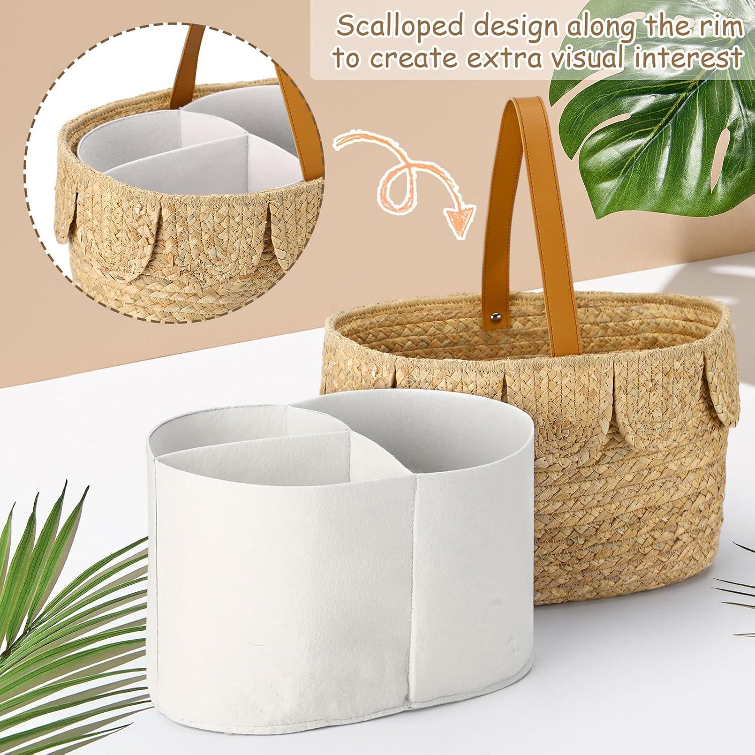 Organizador de Pañales Cinnvoice Ovalado Madera 17.8x34.3 cm