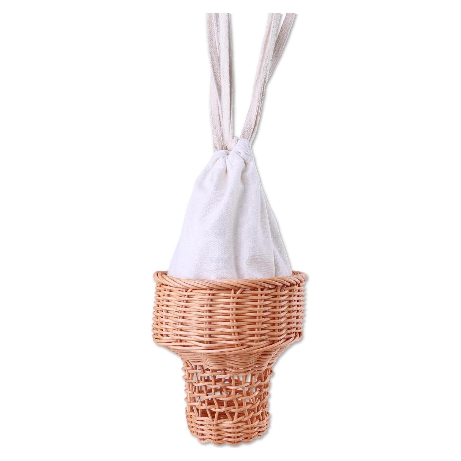 Cesta de Almacenamiento de Ratán Natural VINE & CO 15x15cm