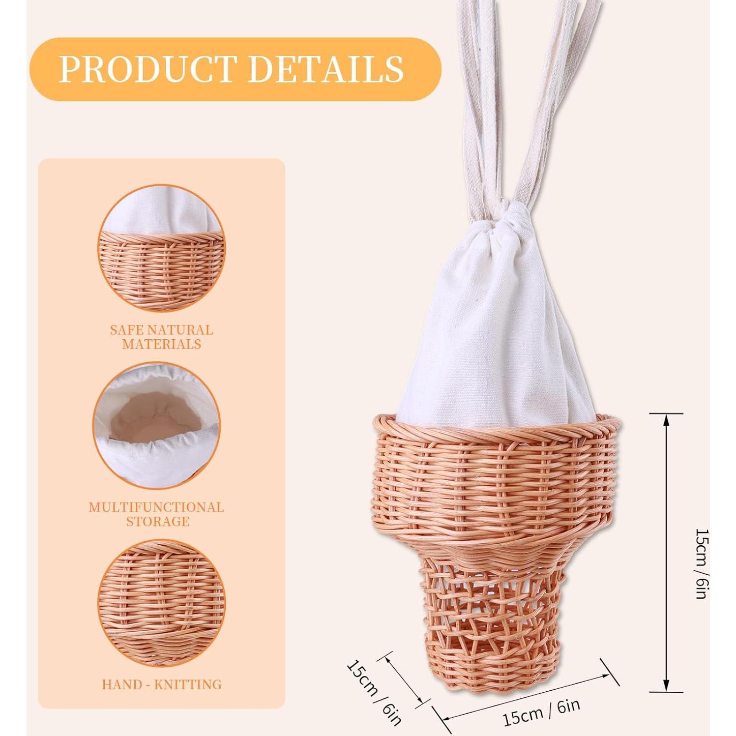 Cesta de Almacenamiento de Ratán Natural VINE & CO 15x15cm