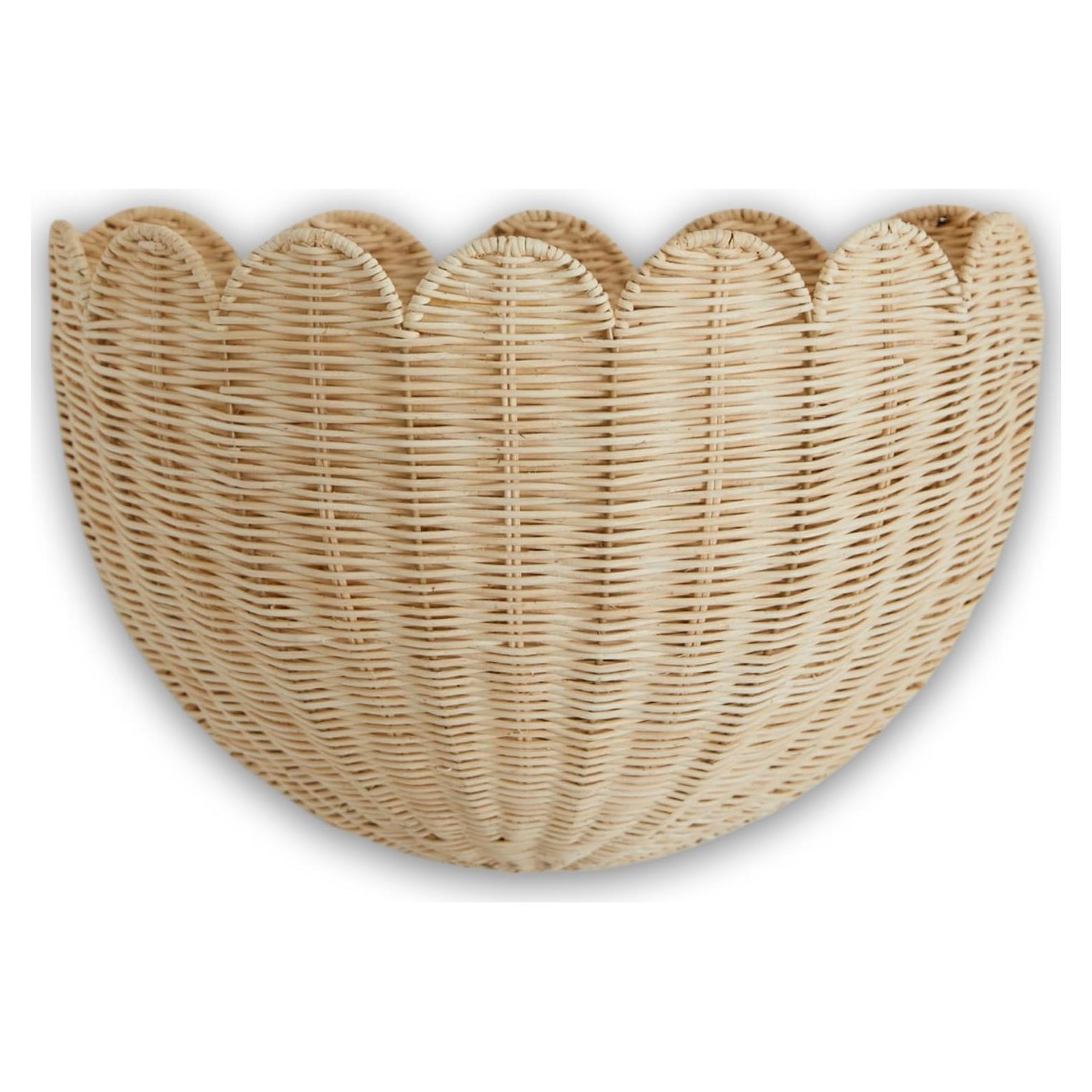 Cesta de Mimbre Colgante BEBE BASK Lola Ondulada 40x26x18cm