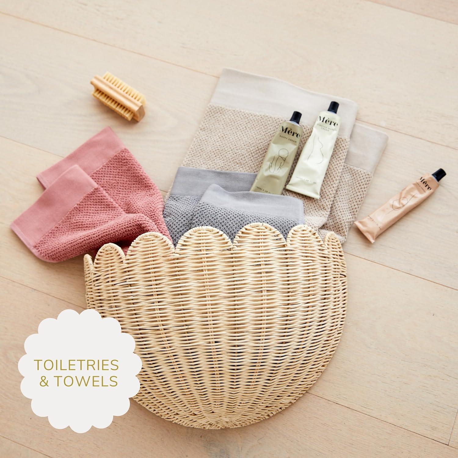 Cesta de Mimbre Colgante BEBE BASK Lola Ondulada 40x26x18cm