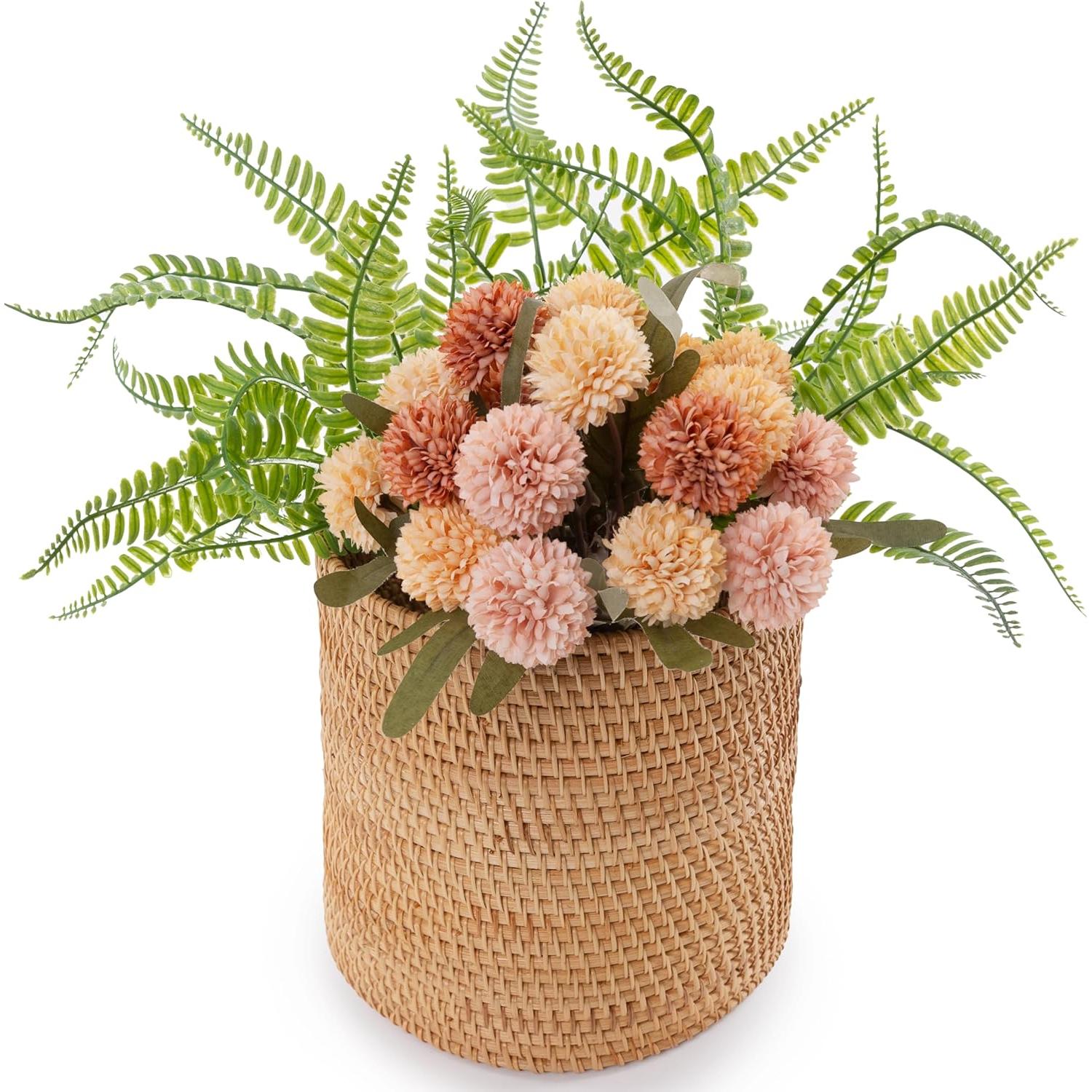 Mini Bote de Basura KOLWOVEN de Ratán Natural 19.8 cm