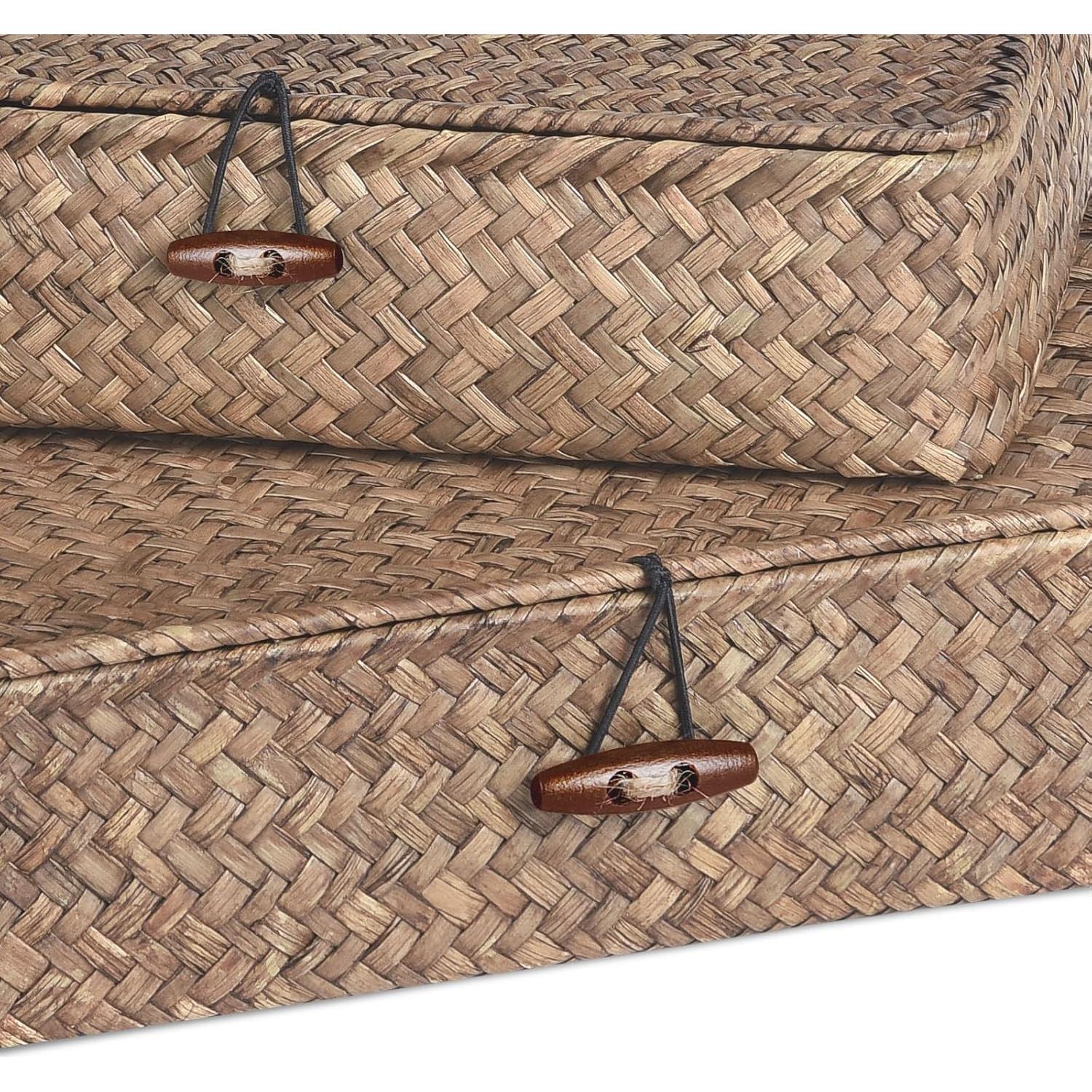 Juego de 2 Cestas de Almacenamiento FOSSORH de Hierba Marina