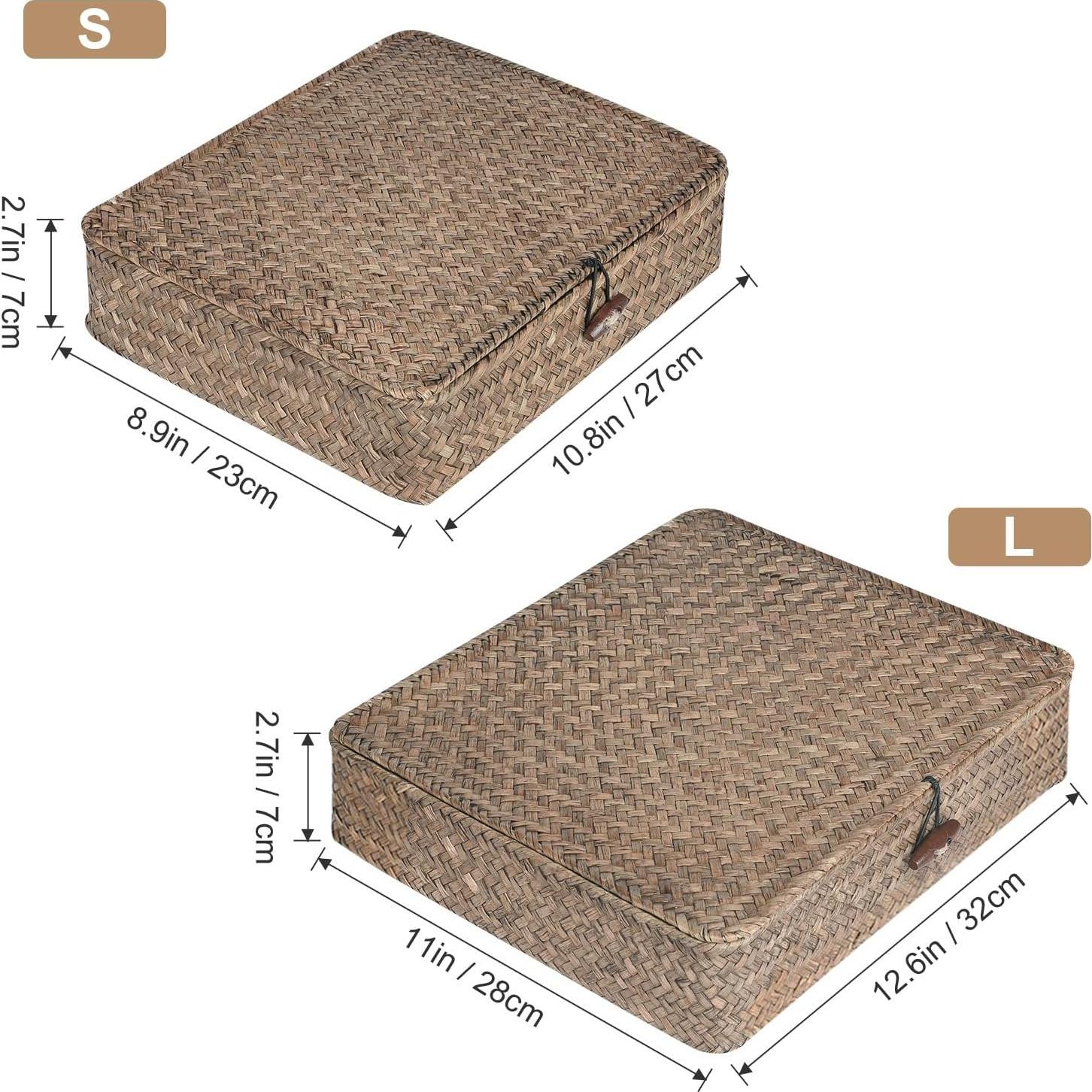 Juego de 2 Cestas de Almacenamiento FOSSORH de Hierba Marina