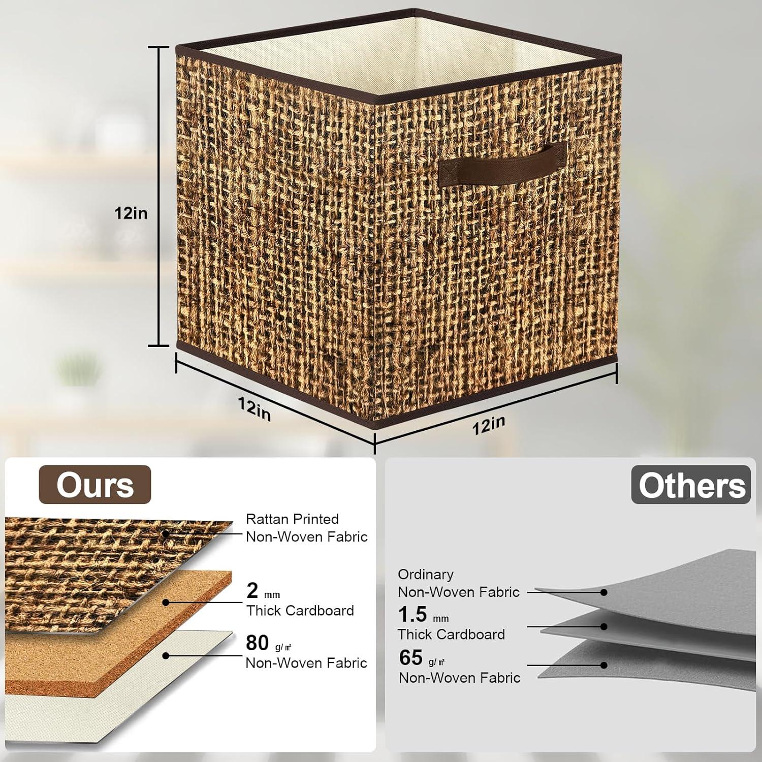 Cubos de Almacenamiento Homyfort 30.48 cm - Juego de 6 Plegables