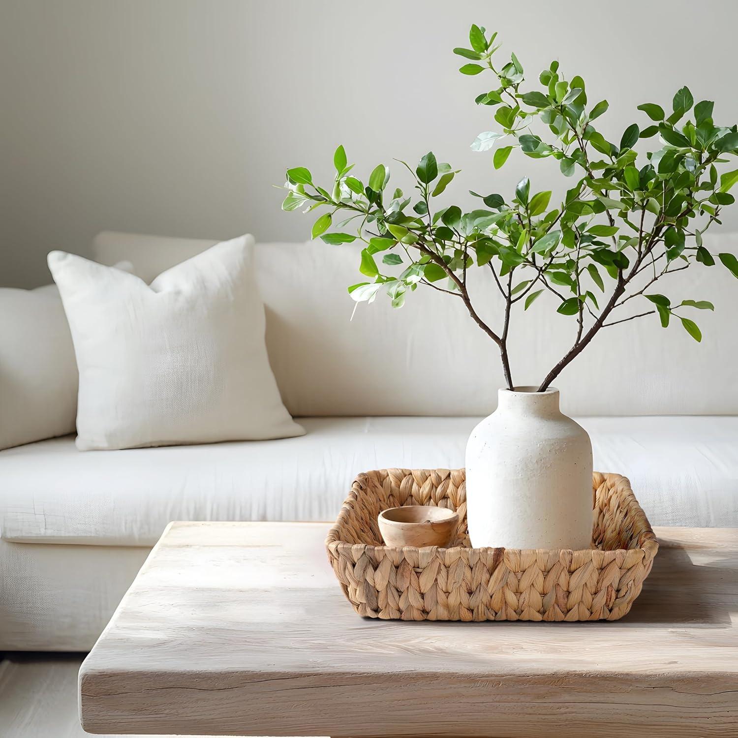 Cestas de Mimbre Tejidas DAICOLAD - 2 Piezas Rectangulares