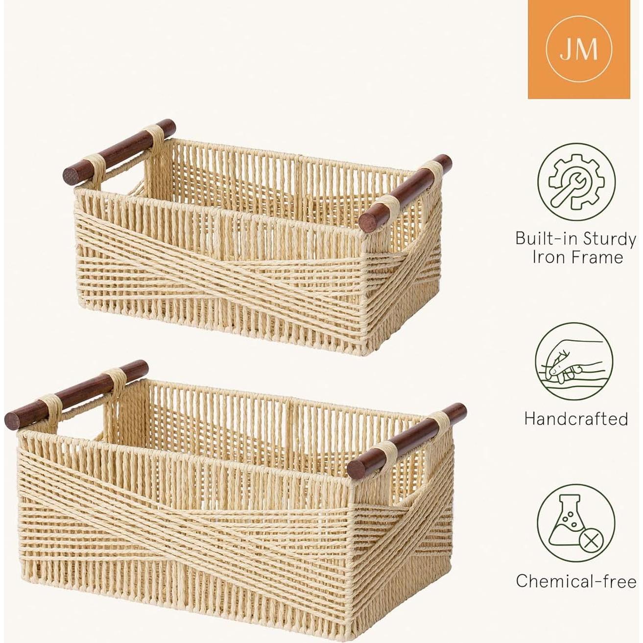 Cestas de Almacenamiento de Mimbre LA JOLIE MUSE Set de 2