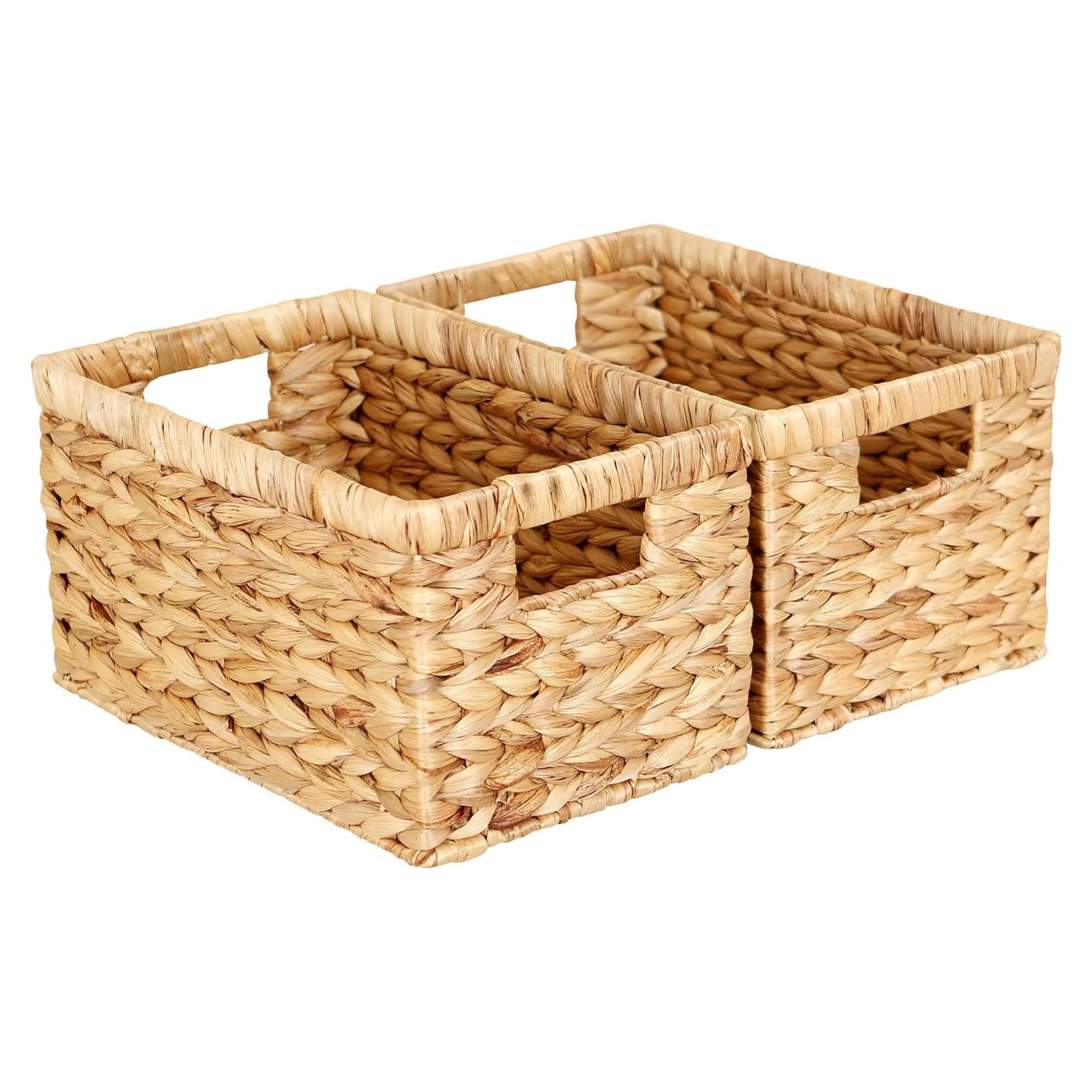 Cesta de Almacenamiento Mediana AMIDECOR - Juncos de Agua - 2 Piezas