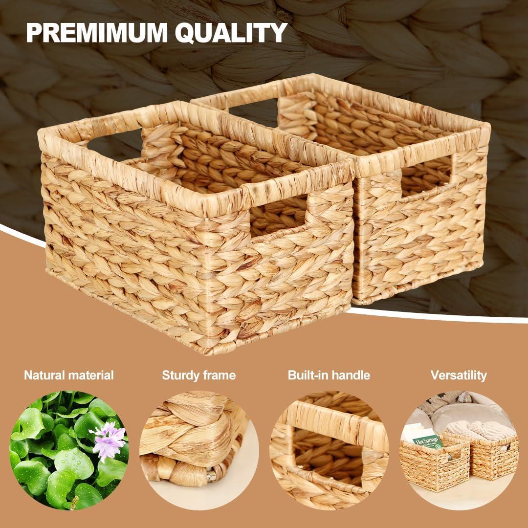 Cesta de Almacenamiento Mediana AMIDECOR - Juncos de Agua - 2 Piezas