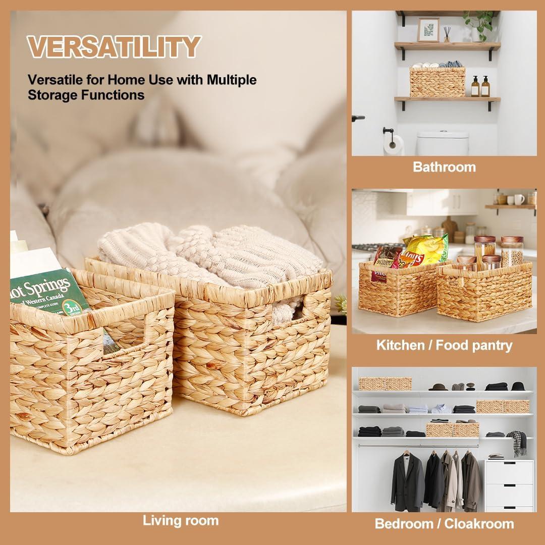 Cesta de Almacenamiento Mediana AMIDECOR - Juncos de Agua - 2 Piezas