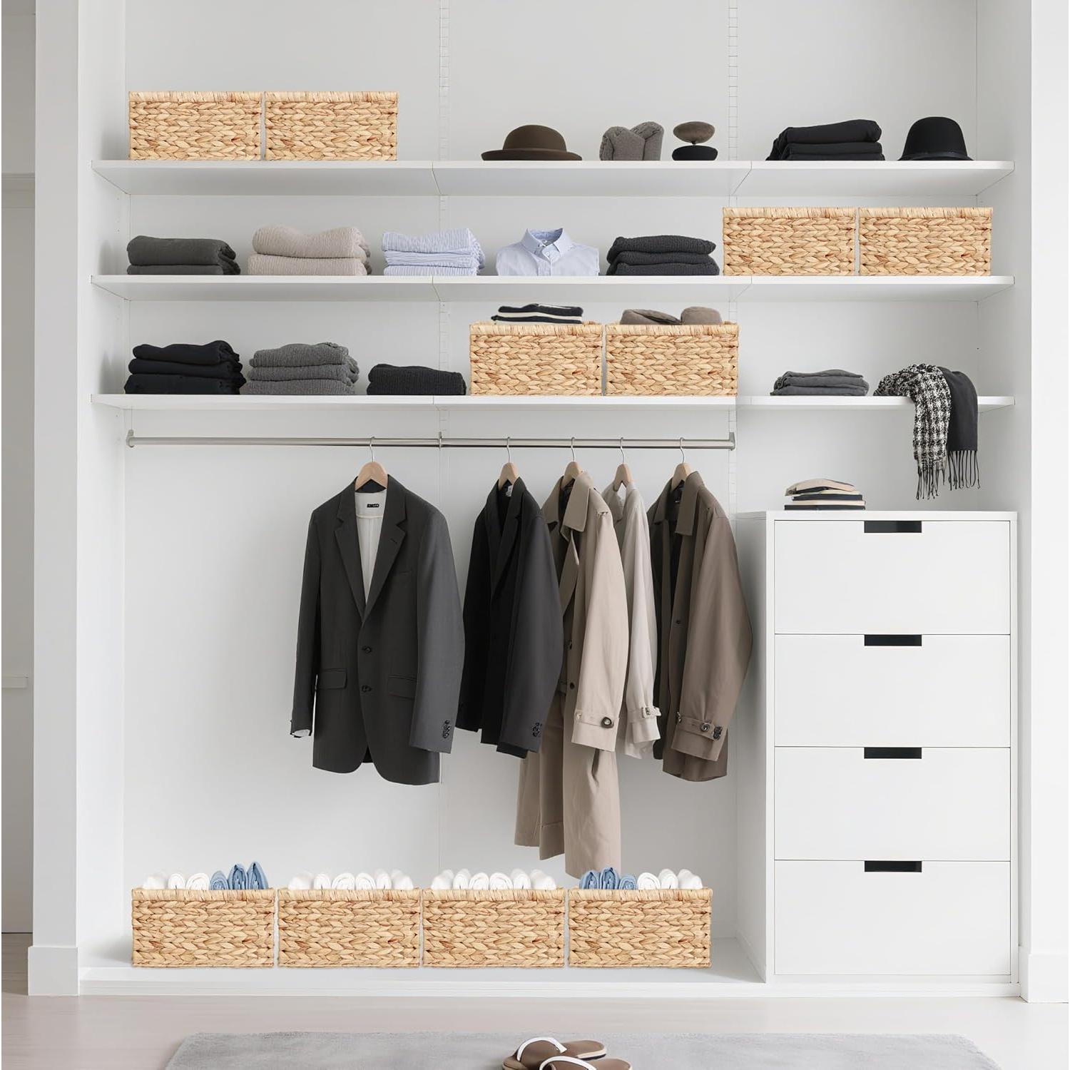 Cesta de Almacenamiento Mediana AMIDECOR - Juncos de Agua - 2 Piezas