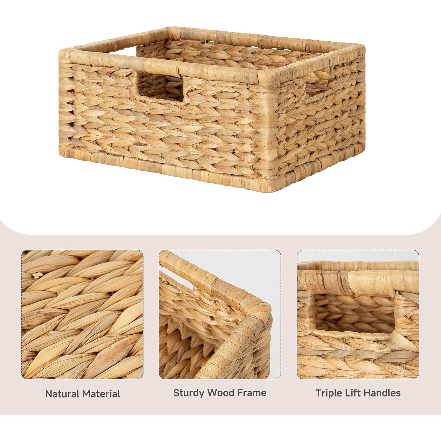 Cesta de Mimbre Grande StorageWorks 41.91x33.02x19.05 cm