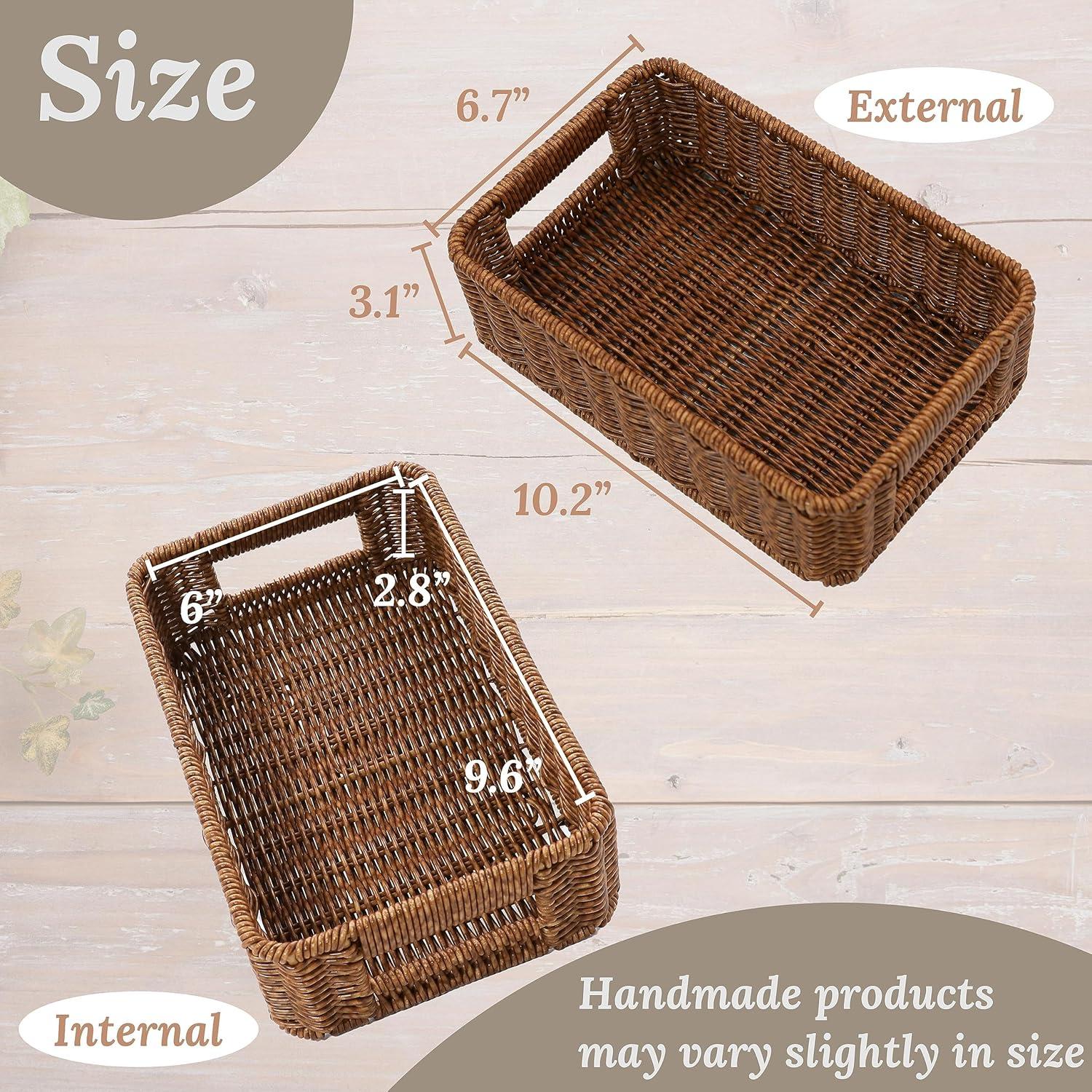 Cestas de Mimbre WeeNest para Organizar Baño - Juego de 2