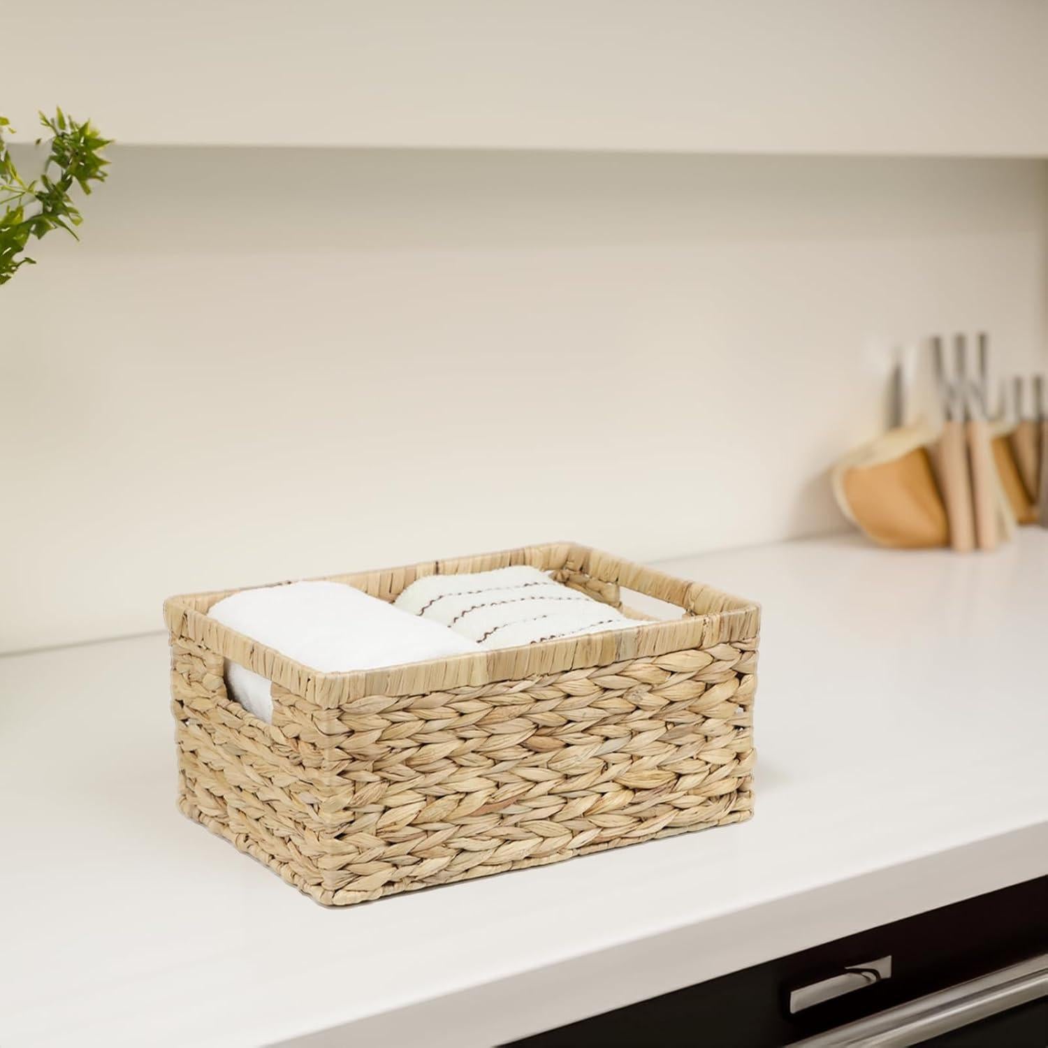 Cesta de Mimbre Grande ORDELITE Rectangular para Almacenamiento