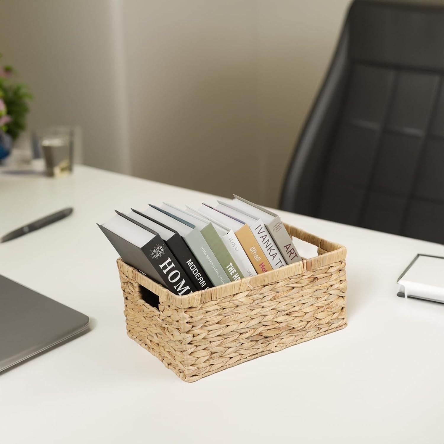 Cesta de Mimbre Grande ORDELITE Rectangular para Almacenamiento