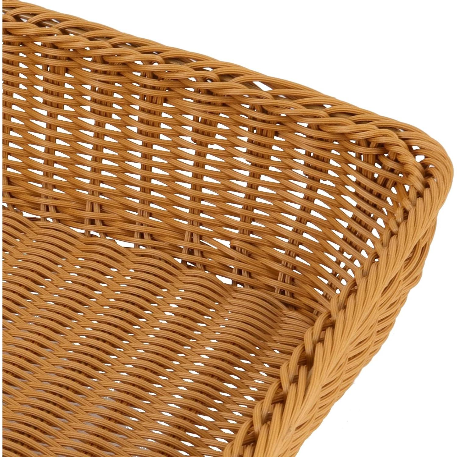 Cestas de Pan de Mimbre SHEUTSAN 3 Piezas 39.9x29.9cm Marrón