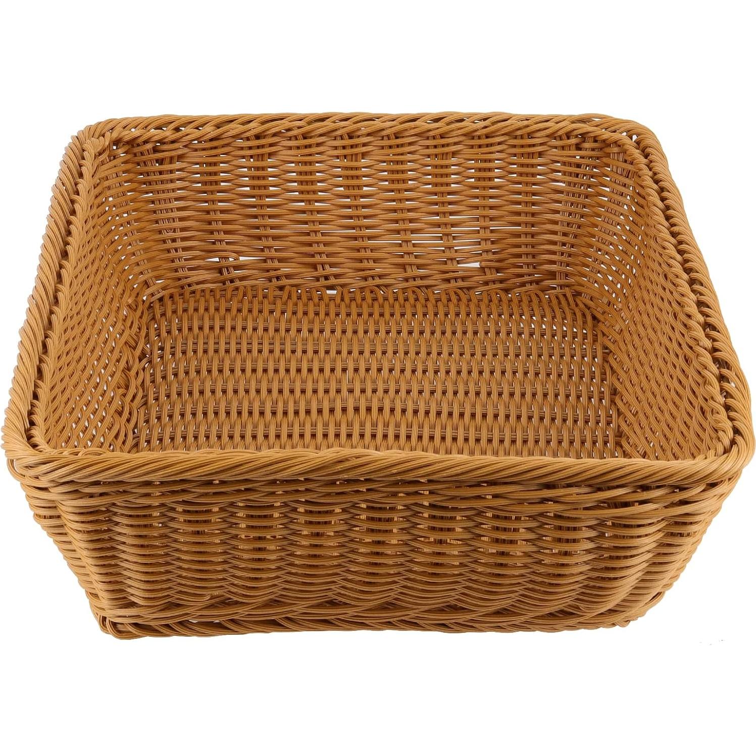 Cestas de Pan de Mimbre SHEUTSAN 3 Piezas 39.9x29.9cm Marrón