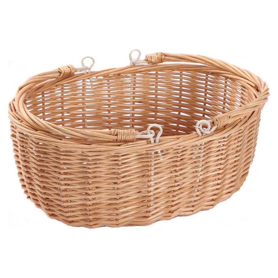 Cesta de Picnic de Mimbre Kingwillow Natural 35.88x29.97 cm