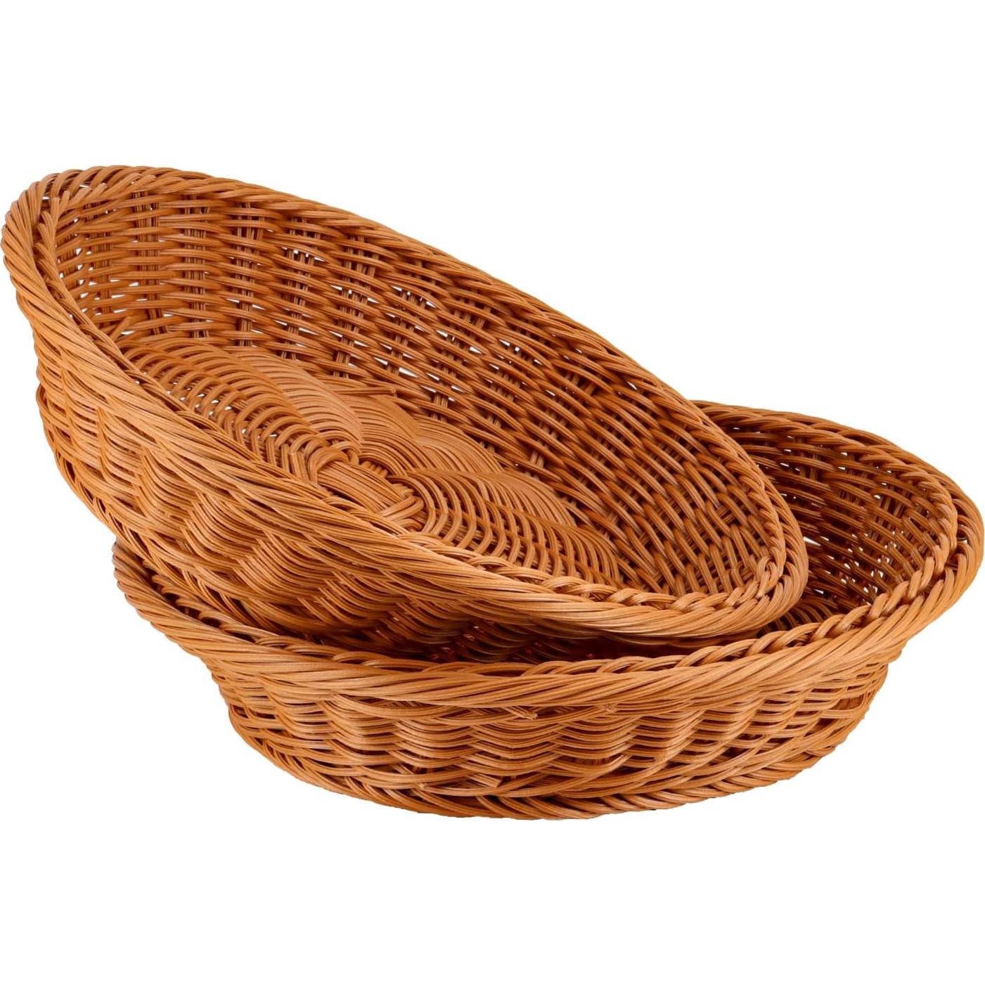 Canastas Redondas de Mimbre JAPCHET 30 cm - Paquete de 4