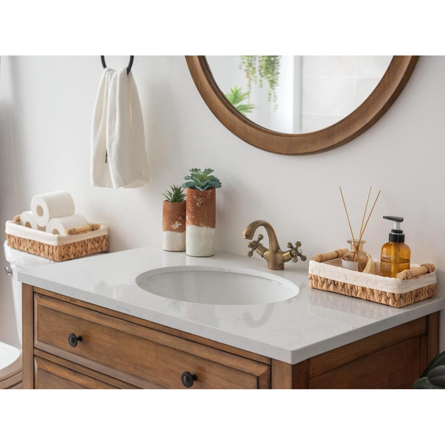 Cestas de Mimbre StorageWorks para Organizar Baño - Juego de 2