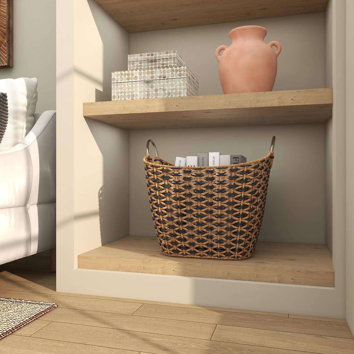 Cesta de Almacenamiento Deco 79 de Hierba Marina 53 cm Marrón