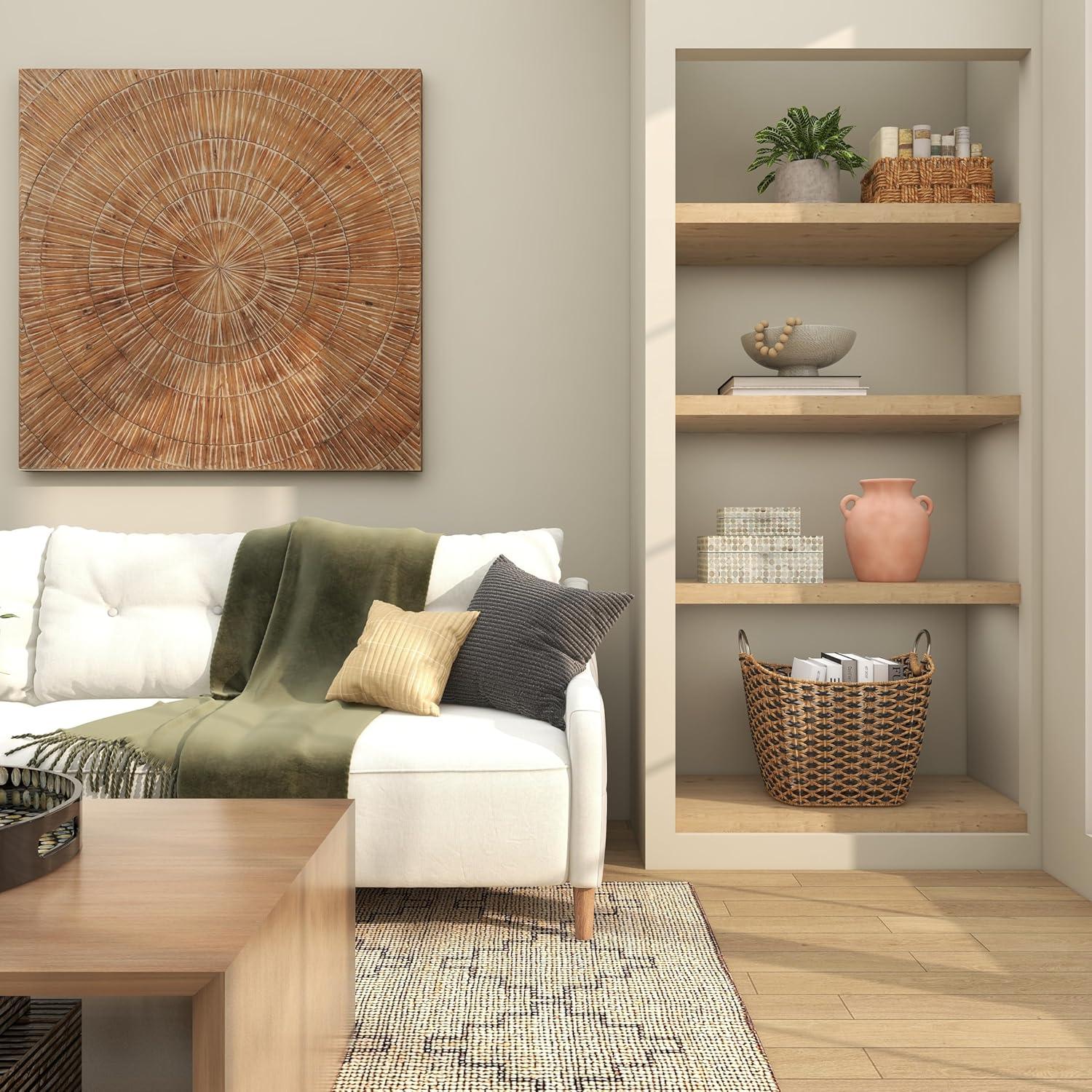 Cesta de Almacenamiento Deco 79 de Hierba Marina 53 cm Marrón