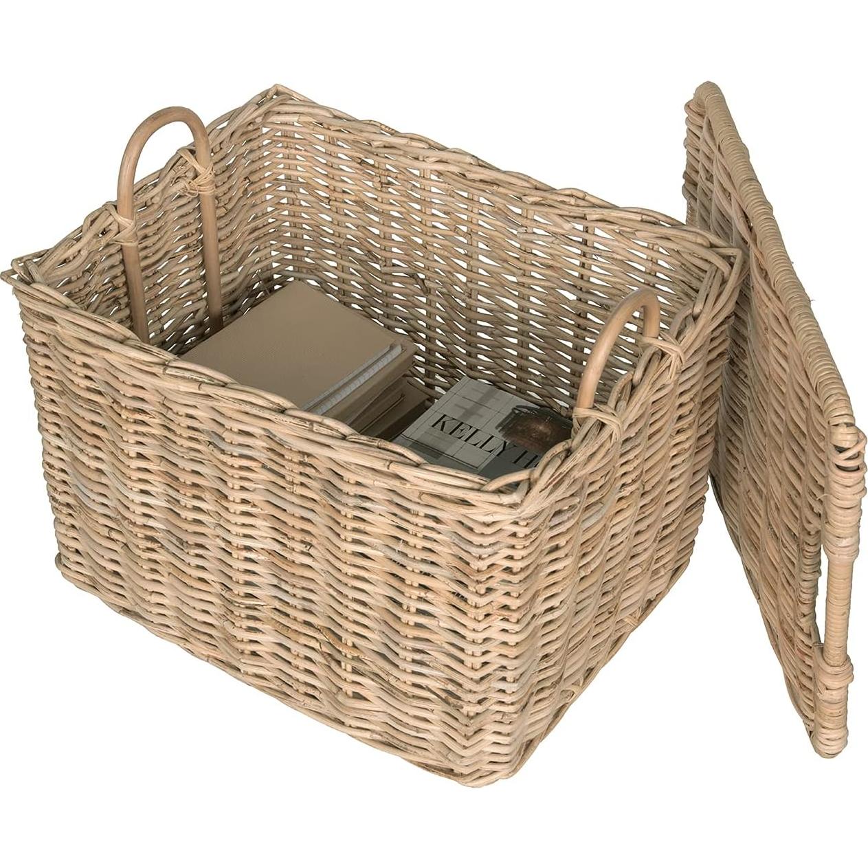 Cesta de Almacenamiento Rectangular Kouboo Rattan Grande