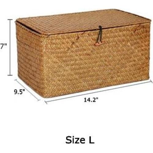 Cestas de Almacenamiento DOKOT de Hierba Marina - Juego de 3