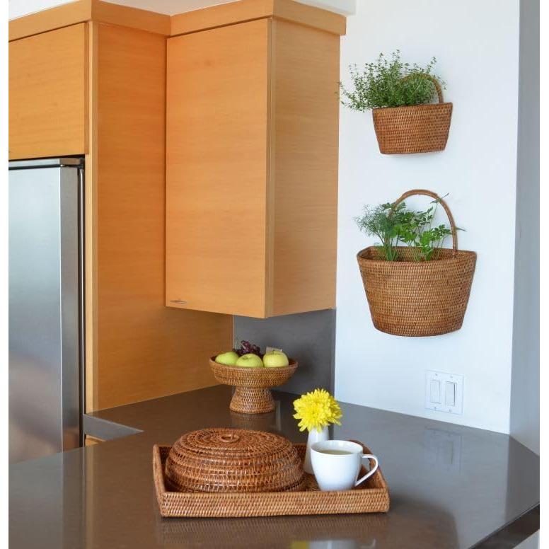 Cesta de Almacenamiento Colgante Kouboo de Ratán Grande