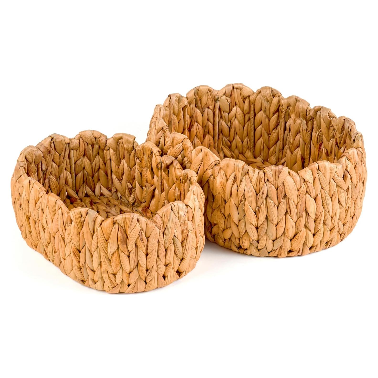 Juego de 2 Cestas de Almacenamiento Ovaladas LUSYDECO