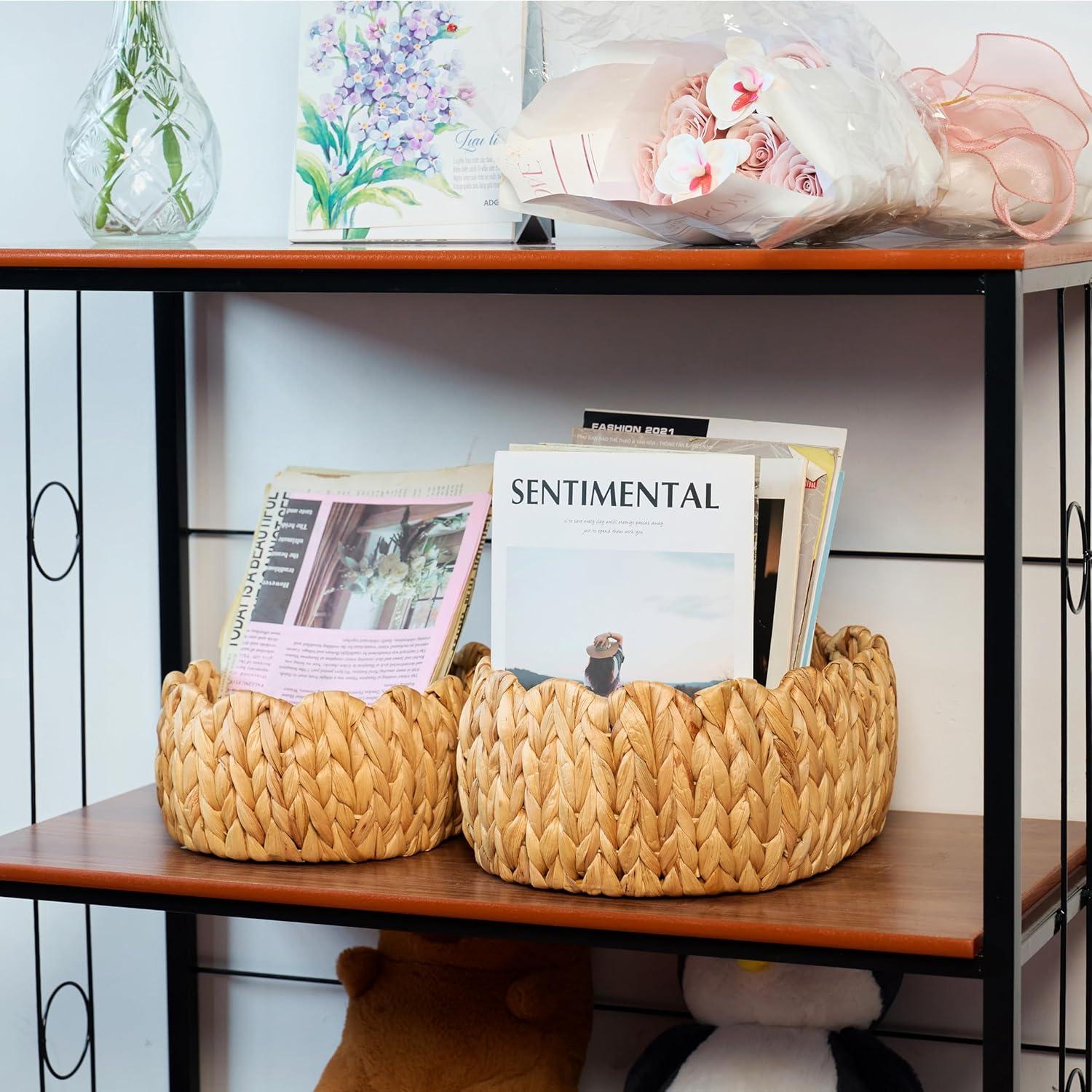 Juego de 2 Cestas de Almacenamiento Ovaladas LUSYDECO