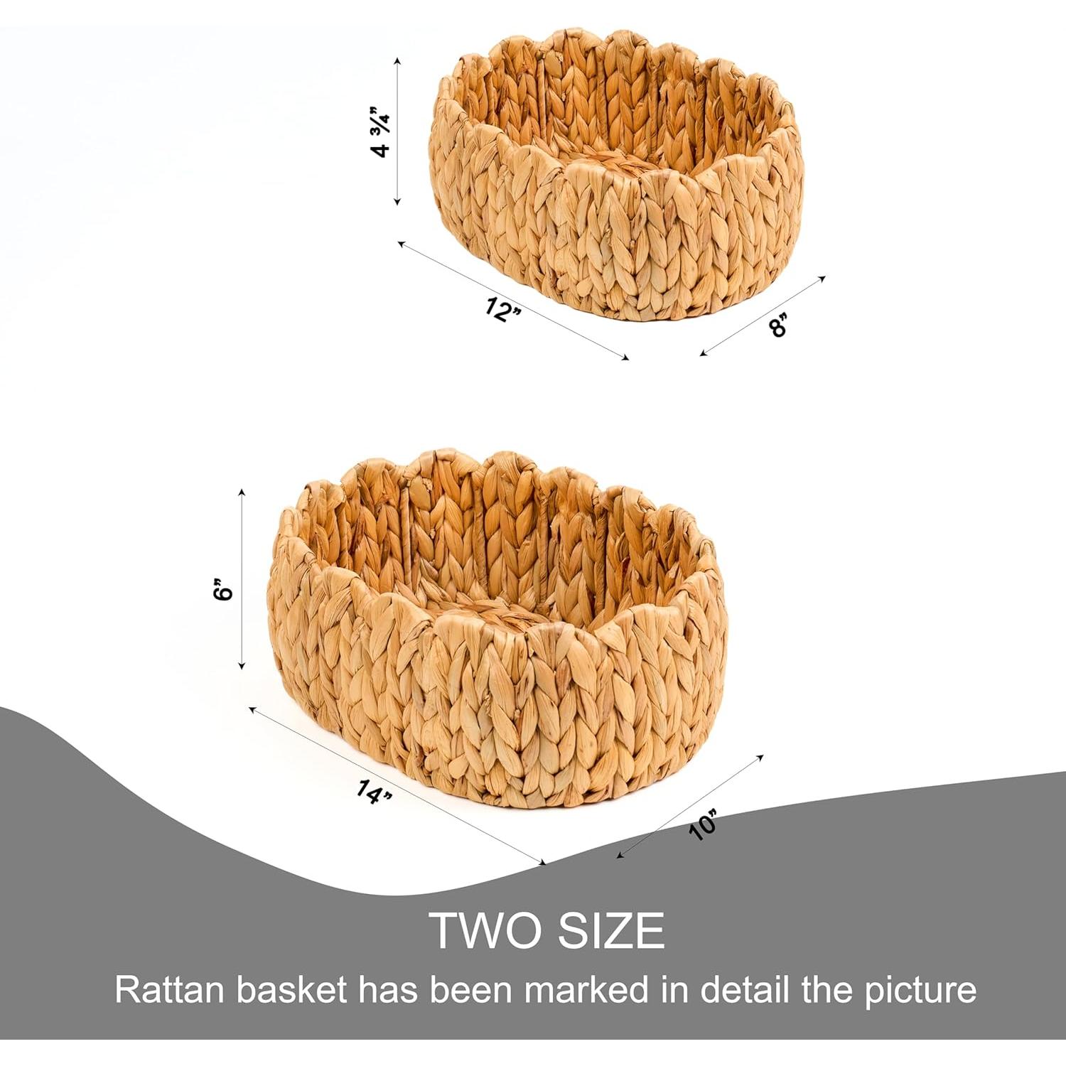 Juego de 2 Cestas de Almacenamiento Ovaladas LUSYDECO