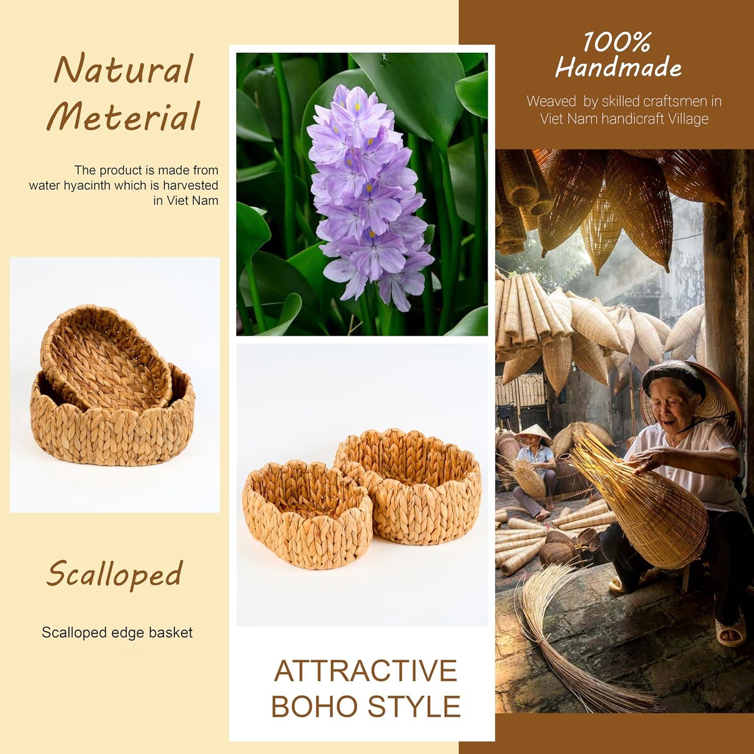 Juego de 2 Cestas de Almacenamiento Ovaladas LUSYDECO