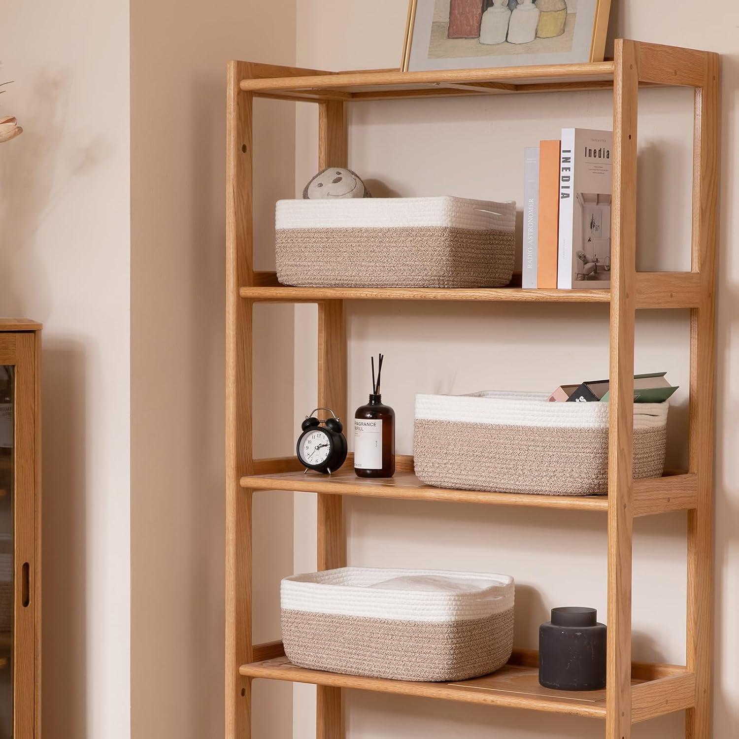 Cestas de Almacenamiento OIASKET 3 Piezas Amarillo 38x29x17cm