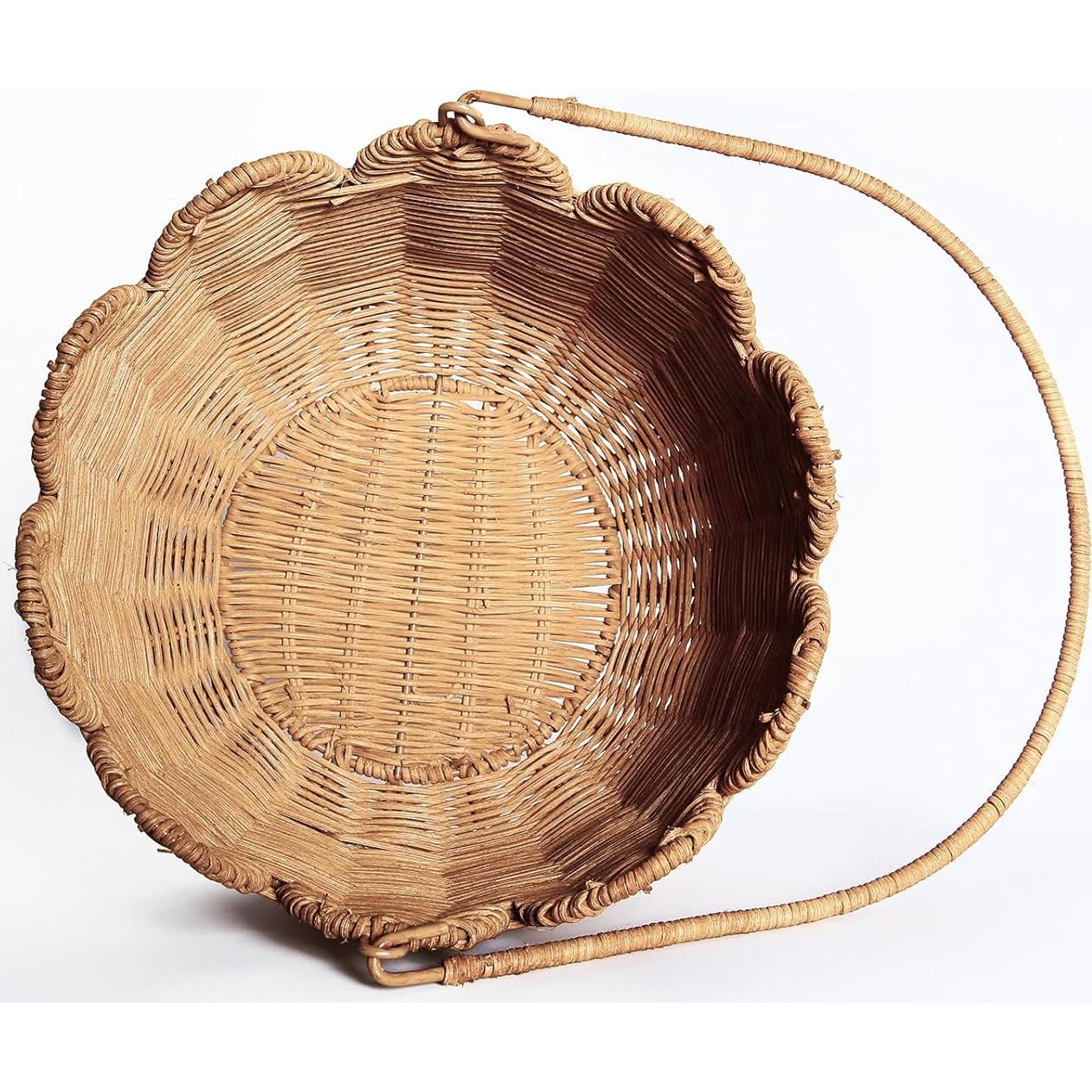 Cesta de Almacenamiento Quincry de Mimbre Natural 25.9 cm