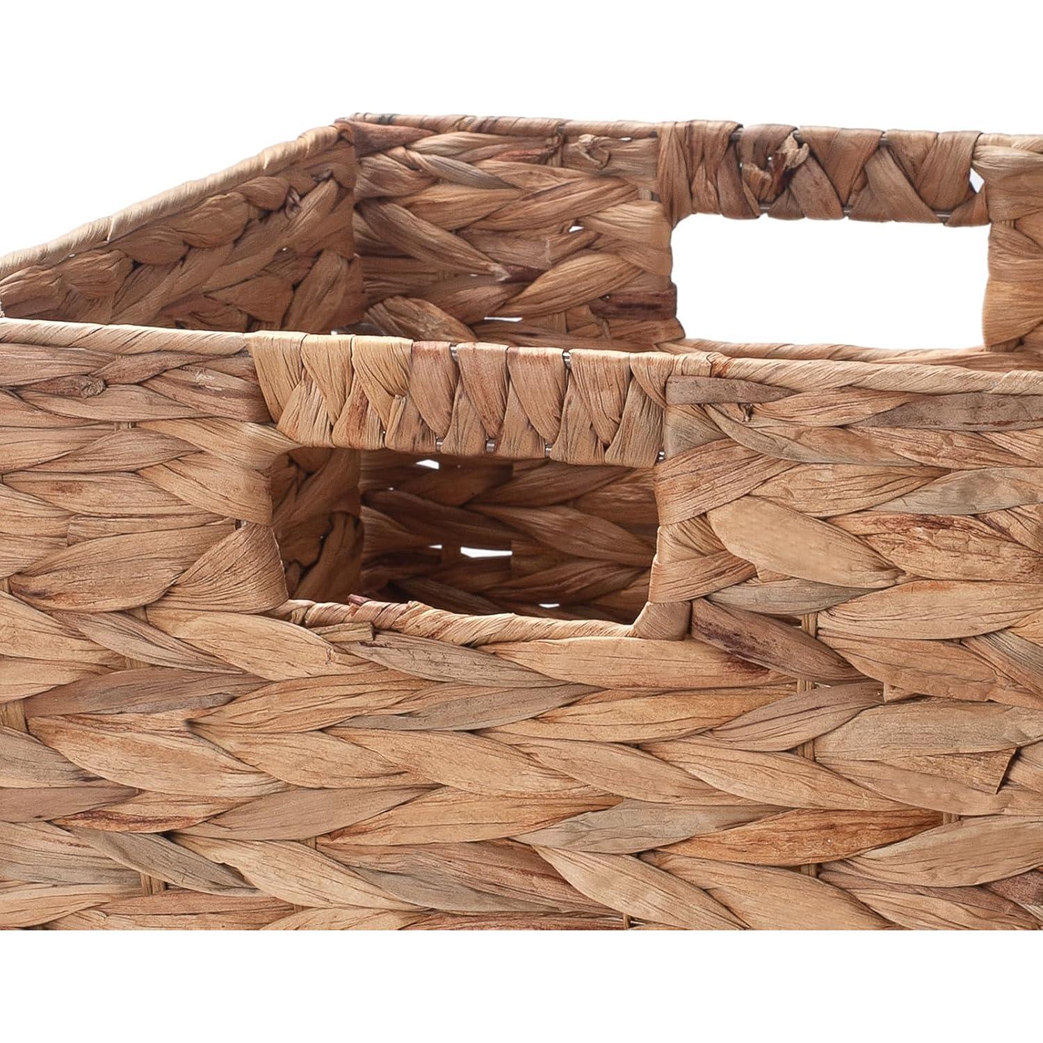 Juego de 2 Cestas de Almacenamiento de Mimbre YANGQIHOME 30cm