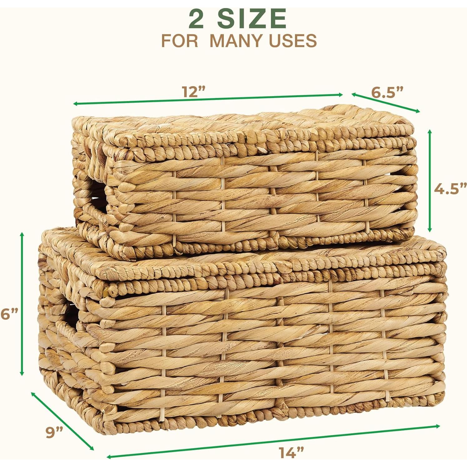 Cesta de Mimbre con Tapa 84ECO - Almacenamiento Decorativo Natural